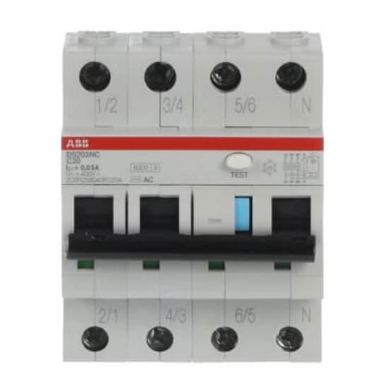 Imagine Intrerupator diferential 20A 4P C 6KA 30MA, ABB
