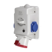 Imagine Priză industrială aplicată 3P+N+E+2×Schuko 32A IP44 – SCAME | 513.3257-1DFS