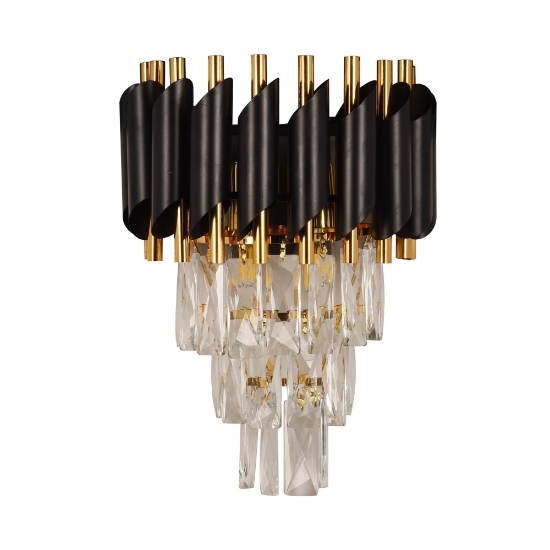 Imagine Aplica Cristal 2XE14 IP20, negru, Erste