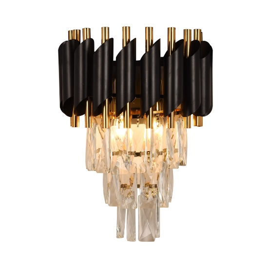 Imagine Aplica Cristal 2XE14 IP20, negru, Erste