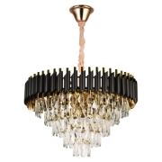 Imagine Candelabru Cristal 9XE14 IP20, negru si auriu, Erste