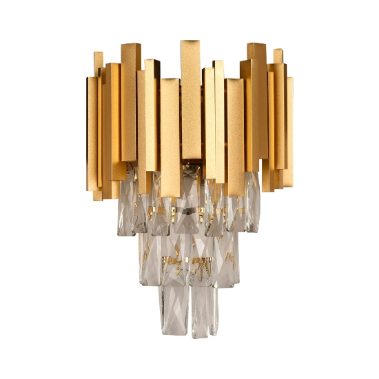 Imagine Aplica Cristal 2XE14 max.40W IP20, auriu, Erste