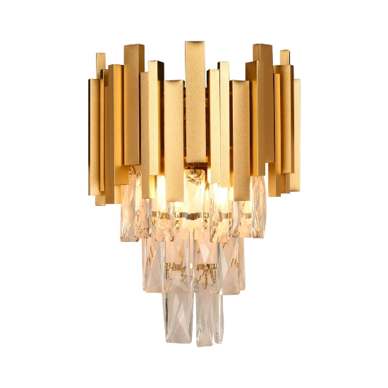 Imagine Aplica Cristal 2XE14 max.40W IP20, auriu, Erste