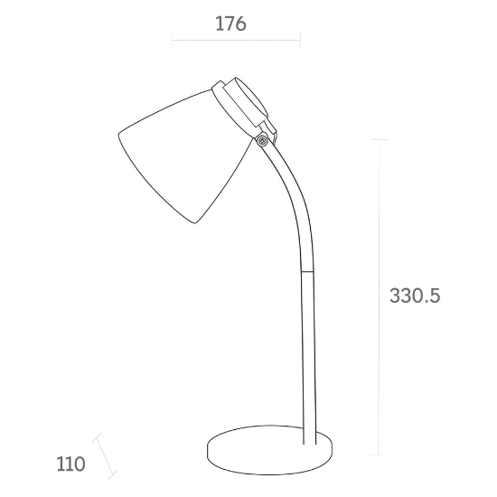 Imagine Lampa Birou Ziggs Alb LED 3W
