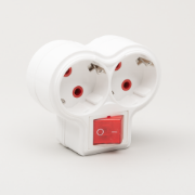 Imagine Adaptor 2 Prize cu CP cu Intrerupator Compact