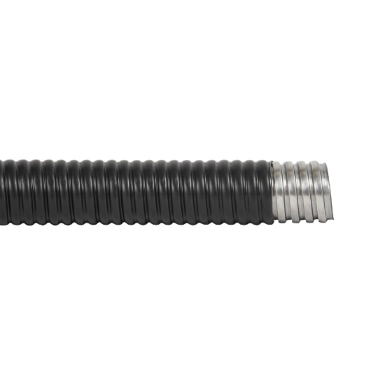 Imagine Tub flexibil metalic izolat PVC Ø26mm 50m/colac, gri – NOVELITE