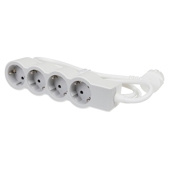Imagine Prelungitor 4 prize Schuko 3x1,5mm² 1,5m alb-gri – LEGRAND | 694552