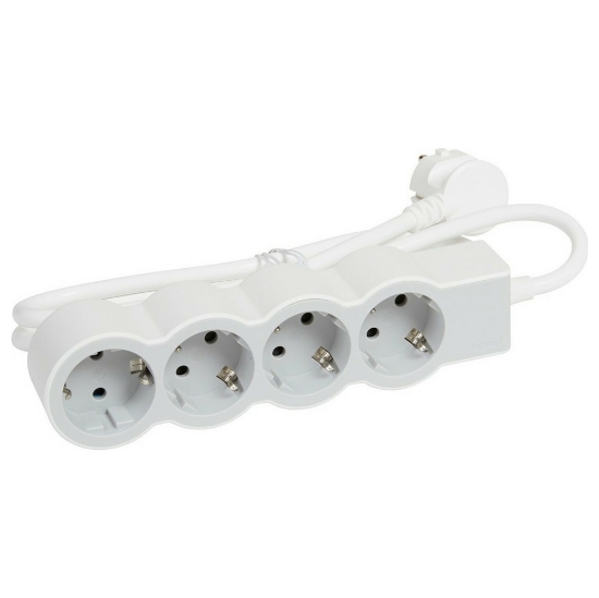 Imagine Prelungitor 4 prize Schuko 3x1,5mm² 1,5m alb-gri – LEGRAND | 694552