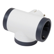 Imagine Adaptor 3 prize laterale 16A alb-gri – LEGRAND | 694520