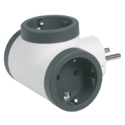 Imagine Adaptor 3 prize laterale 16A alb-gri – LEGRAND | 694520