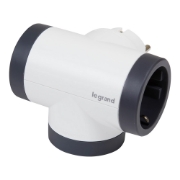 Imagine Adaptor 3 prize laterale rotativ 16A alb-gri – LEGRAND | 694521