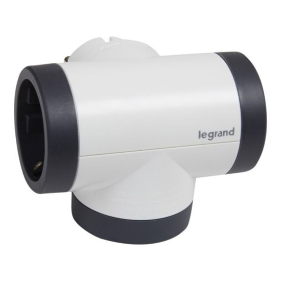 Imagine Adaptor 3 prize 2P+E 16A negru – LEGRAND | 694522