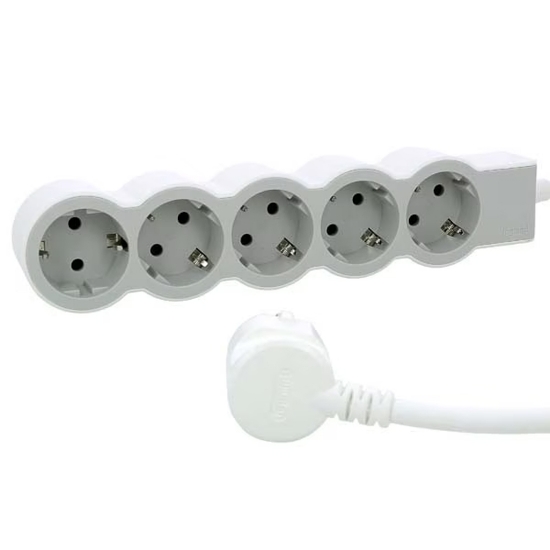 Imagine Prelungitor 5 prize Schuko 3x1,5mm² 5m alb-gri – LEGRAND | 694571