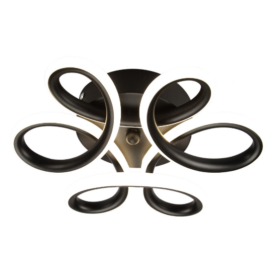 Imagine Plafoniera Lixy LED 30W 3CCT 1950lm IP20, negru, Erste