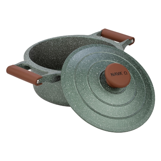 Imagine „Ωmega” oala cu strat antiaderent de piatră si capac 28cm