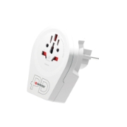 Imagine Adaptor de călătorie SKROSS, „World to Europe”, USB-C   USB-A (20 W PD, încărcare rapidă, alb)