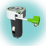 Imagine Q2 power Incarcator auto "Triple USB Car Charger Micro USB Connector"