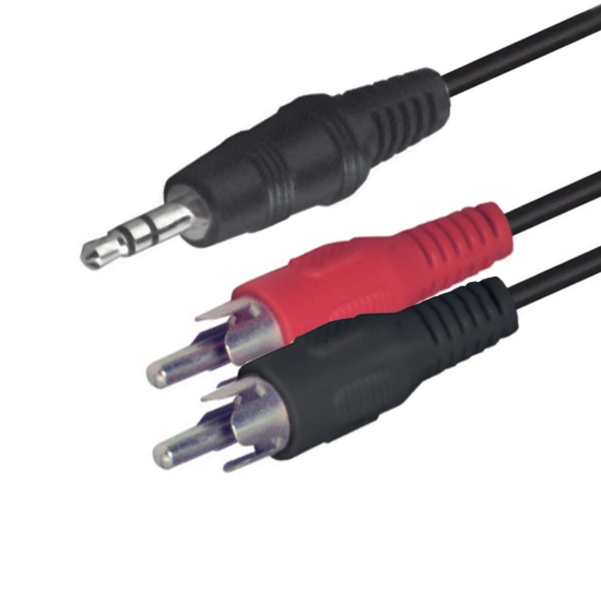 Imagine Cablu audio, mufă stereo 3,5 mm - 2 prize RCA, 1,5 m