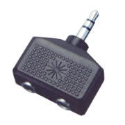 Imagine Adaptor audio, mufă stereo 3,5 mm - 2x prize stereo 3,5 mm