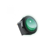 Imagine Comutator basculant cu bec, 12V, 1 circuit, verde