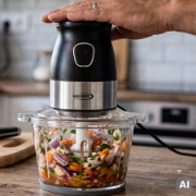 Imagine Blender HAUSER BC-326B, 300 W, funcție 3 în 1, 4 lame, negru, alimentare de la rețea