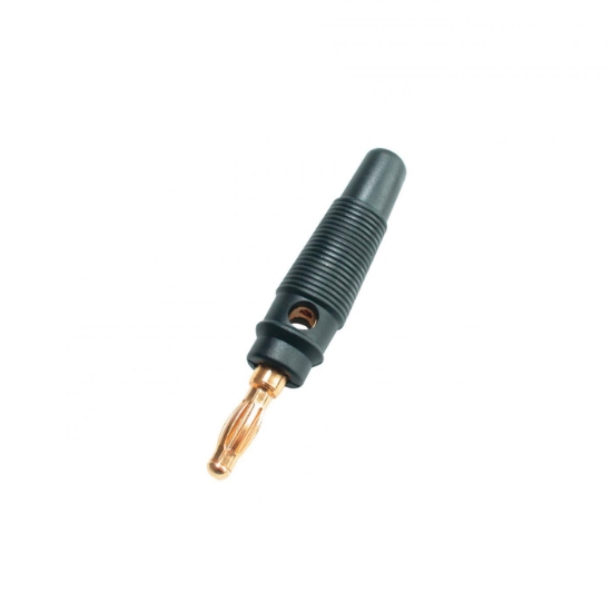 Imagine Conector tip banană, tată, negru, aurit