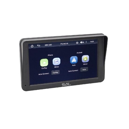Imagine Centru multimedia inteligent pentru mașină, ecran LCD de 7", CarPlay, Android Auto, Mirror Link