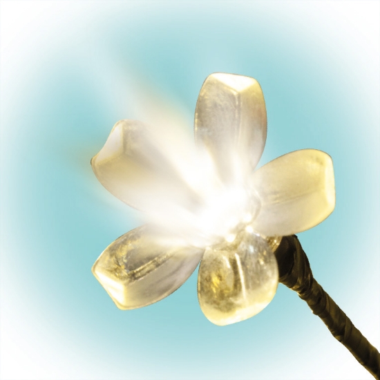 Imagine Decoratiune cires inflorit cu LED-uri, 200 LED-uri