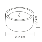 Imagine Candela piatra cu LED, Ø14 x 8,5 cm