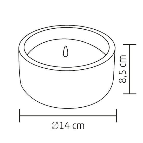 Imagine Candela piatra cu LED, Ø14 x 8,5 cm