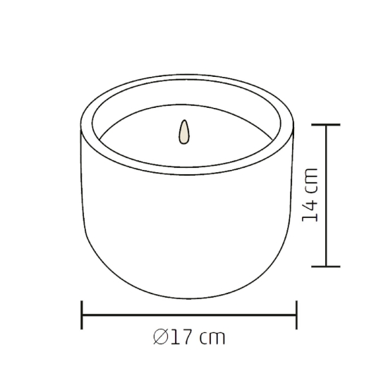Imagine Candela piatra LED, Ø17 x 14 cm