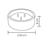 Imagine Candela piatra LED, Ø20 x 8 cm