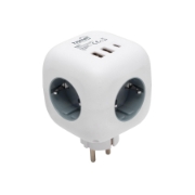 Imagine Distribuitor cub, comutator, 3 prize 16A 250V~, 2xUSB-A, 1xUSB-C