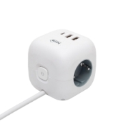 Imagine Distribuitor cub, comutator, 3 prize 16A 250V~, 1,5m 3G1,0 mm2 H05VV-F, kapcsoló, 2xUSB-A, 1xUSB-C
