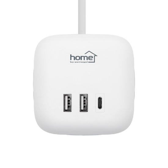Imagine Distribuitor cub, comutator, 3 prize 16A 250V~, 1,5m 3G1,0 mm2 H05VV-F, kapcsoló, 2xUSB-A, 1xUSB-C