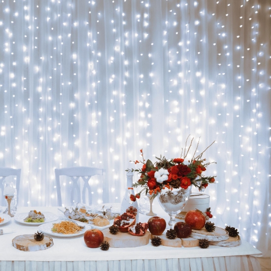 Imagine Perdea luminoasa cu LED-uri, 1x2 m / 200 LED-uri, conectabilă în serie, alb rece
