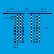 Imagine Perdea de lumini cu LED-uri, cu legare în serie, 2x2 m, IP44