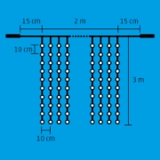 Imagine Perdea de lumini cu LED-uri, cu legare în serie, 2x3 m, IP44