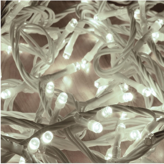 Imagine Ghirlanda luminoasa tip cluster, 2,5 m / 120 LED-uri, conectabila în serie, alb rece