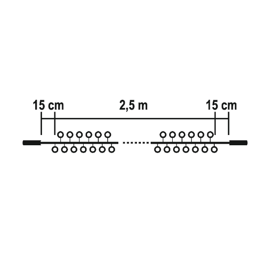 Imagine Ghirlanda luminoasa tip cluster, 2,5 m / 120 LED-uri, conectabila în serie, alb cald