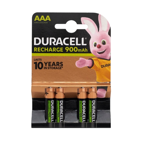 Imagine 4 baterii reîncărcabile Duracell AAA 900
