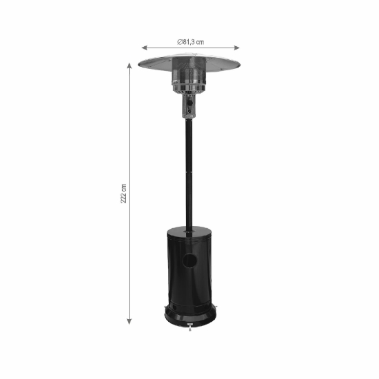 Imagine Încălzitor de terasă, tip ciupercă, pe gaze naturale, 13 kW