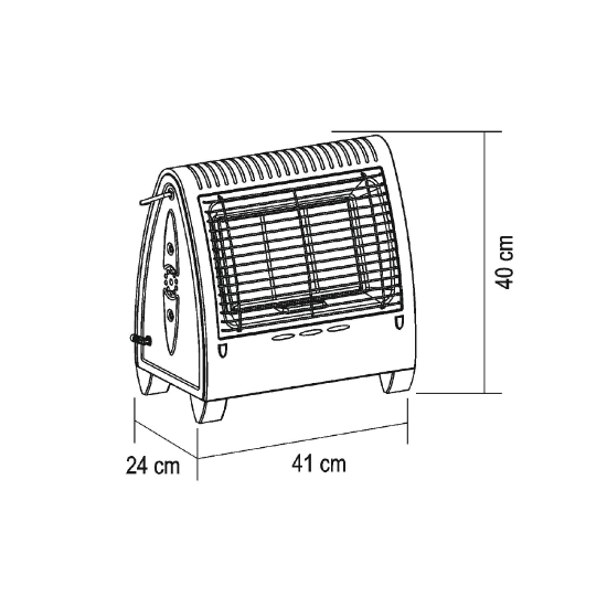 Imagine Radiator cu infrarosu, pe gaze naturale, 4.2 kW