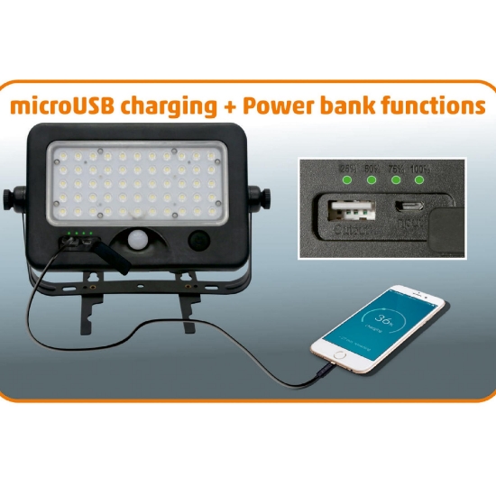 Imagine Reflector LED solar, cu senzor de miscare