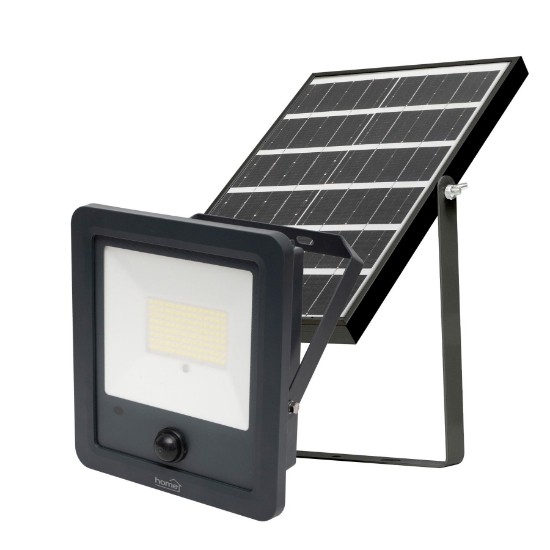 Imagine Reflector LED cu panou solar, senzor de miscare