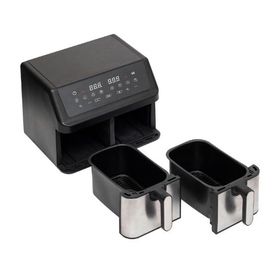 Imagine Airfryer dublu cu aer cald, 2x4,5L, 2000 W, digital
