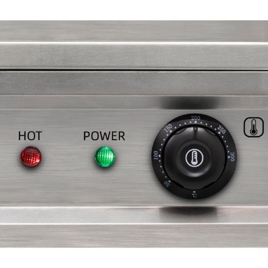 Imagine HOME HGAG30 grătar electric, 3000 W, placă de gătit din oțel, temperatură reglabilă, sertar pentru colectarea uleiului
