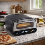 Imagine HOME HGPZ450 cuptor electric pentru pizza, max. 2000 W, max. 450 °C, afișaj LED, buton tactil, carcasă metalică, multifuncțional