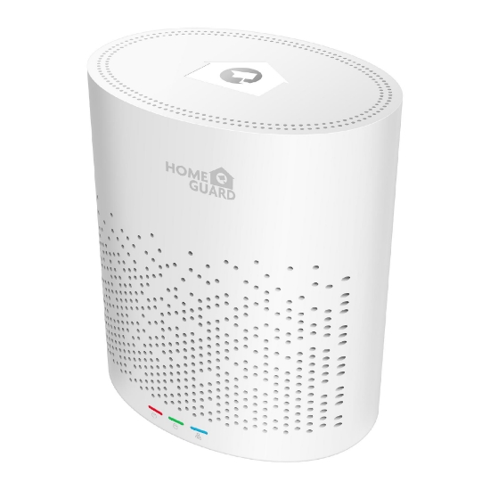 Imagine Homeguard, sistem de securitate fără fir Smart Deterrencre, smarthub 2 camere cu lumină roșie albastră și sirenă