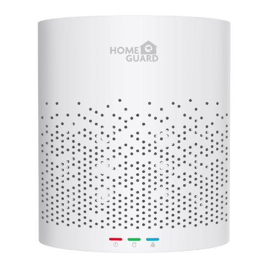 Imagine Homeguard, sistem de securitate fără fir Smart Deterrencre, smarthub 2 camere cu lumină roșie albastră și sirenă
